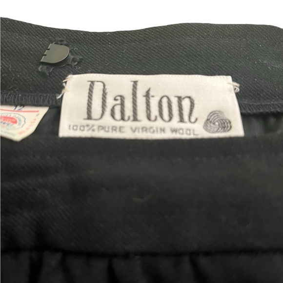DALTON Vintage 1950/60s 100% Virgin Wool Black skirt  Size 12 - Picture 7 of 8